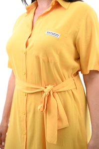 Rochie Casual Adrom, BATAL, Tip Camasa 5246-24 Galben - Img 5