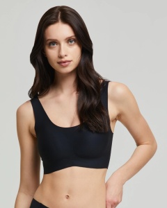 Sutien tip Bustiera Pompea din microfibra, SECOND SKIN Negru - Img 3