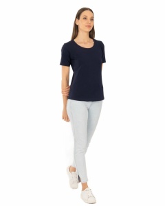 T.2501 Bleumarin, Tricou Dama KNOX, Clasic - Img 3