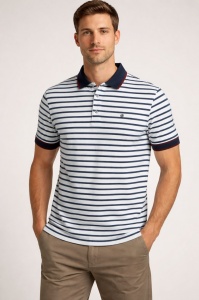 Tricou Barbati RUGATCHI, in Dungi, POLO 1Y0034 Alb-GRI