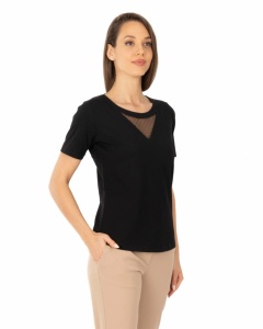Tricou Dama KNOX, cu Dantela, T.2978 NEGRU - Img 4