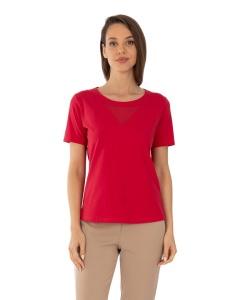 Tricou Dama KNOX, cu Dantela, T.2978 Rosu