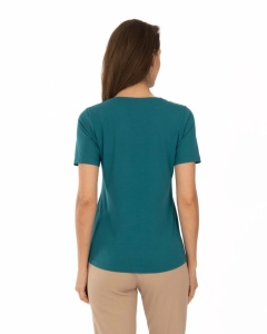 Tricou Dama KNOX, cu Dantela, T.2978 Verde Inchis - Img 3