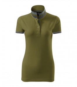 Tricou Dama Malfini Polo Pique COLLAR UP 257 Avocado Green - Img 2