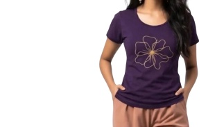 Tricou Dama TOROBISI TRICOTEX, cu Imprimeu, 1021 Mov Inchis