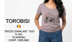 Tricou Dama TOROBISI TRICOTEX, cu Imprimeu, 1037 PLAMANIU - Img 2