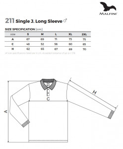 Bluza Barbati Malfini Polo SINGLE J. LS 211 Albastru - Img 2