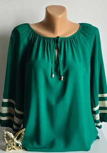 Bluza dama ANESIA din Viscoza, Tip IE cu Maneca 3/4, ANDREEA Verde - Img 2