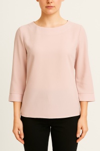 Bluza dama ANESIA, UNI cu Maneca 3/4, FLORINA Roz Pal