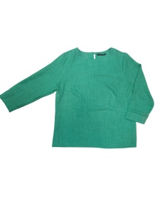 Bluza dama ANESIA, UNI cu Maneca 3/4, FLORINA Verde - Img 2