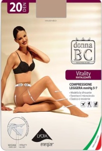 Ciorapi Dres DONNA BC, cu Compresie pe Talia si Gambe VITALITY 20 DEN