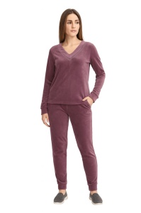 Compleu Dama pentru Casa, din Catifea Soft & Seven by SOFIAMAN, T21-022 MOV