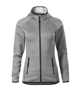 Hanorac Dama Malfini, Micro-Fleece, Cu Gluga, DIRECT 418 Gri Deschis - Img 3