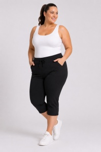 P.2014 NEGRU, Pantalon Dama KNOX 3/4, EXTRA LARGE