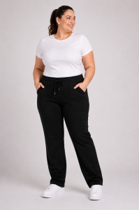 P.2026 NEGRU, Pantaloni trening Dama KNOX, Talia 2 EXTRA LARGE