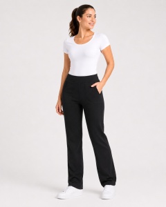 P.2202 NEGRU, Pantaloni Trening Dama KNOX, Clasic, Primavara - Vara
