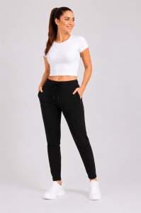 P.2224 NEGRU, Pantaloni Trening Dama KNOX, Tipar Conic