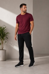 P.4102 Negru, Pantaloni trening Barbati KNOX, CLASIC, fermoare la buzunare