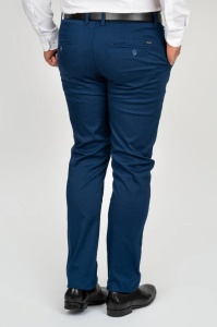 Pantaloni Barbati GAMA, Bumbac Elasticizat, Slim Fit, CHINO 0122 Turcoaz Inchis C-2213 - Img 3