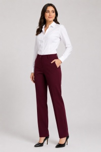 Pantaloni Dama KNOX din Stofa, P.2180 Bordo