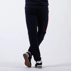 Pantaloni Trening Barbati ANDU, Slim Fit 62068 Bleumarin & Rosu - Img 3