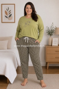 Pij.2250 KAKI, Pijama Dama Knox, EXTRA LARGE