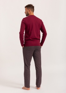 Pijama Barbati Soft&Seven by SOFIAMAN, Maneca Lunga, S31-026 Bordo - Img 5