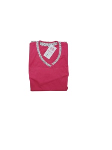 Pijama Dama Auritex, tipar Clasic, Maneca Scurta, MS 407 CORAL - Img 3