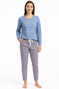 Pijama Dama Soft&Seven By Sofiaman, S21-134 BLEU