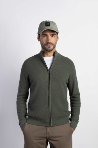 Pulover Barbati BOSTON, Cardigan tricotat JACOBO 83451 Kaki - Img 3