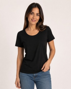 T.2500 Negru, Tricou Dama KNOX, CLASIC