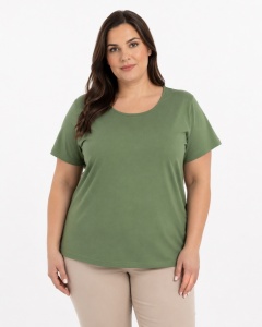 T.2503 Kaki Inchis, Tricou Dama Knox, EXTRA-LARGE