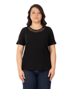 T.2979 NEGRU, Tricou Dama Knox Marimi EXTRA LARGE - Img 3