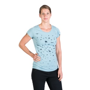 Tricou Dama NORTHFINDER, din Bumbac Organic, JUDIT TR-4955OR ALBASTRU DESCHIS