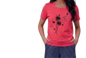 Tricou Dama TOROBISI TRICOTEX, cu Imprimeu, 1036 CORAL