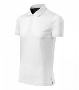 Tricou Polo Barbati Malfini, din Bumbac Mercerizat, GRAND 259 Alb