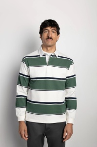Bluza Barbati BOSTON, Guler Polo, OWEN - 83180 Alb-Verde
