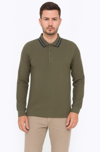 Bluza Barbati RUGATCHI, Polo Pique Regular Fit, KAKI