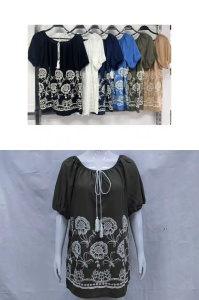 Bluza dama APEX din Viscoza, Tip IE, Brodat Floral 00190 - Img 2