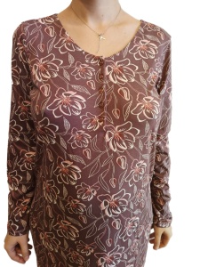 Camasa Noapte Dama Soft&Seven By Sofiaman, din Bumbac MEREDITH S22-149 Maro - Img 2
