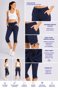 P.2246 Bleumarin, Pantaloni Trening Dama KNOX 3/4 - Img 2