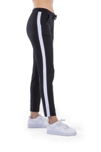P.2269 Negru & Alb, Pantaloni Trening Dama KNOX, Tipar Conic - Img 2