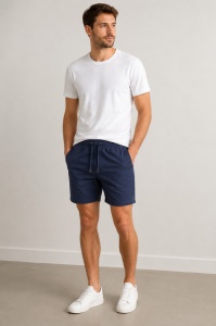 Pantaloni Barbati ARES, Scurti, Relaxet Fit, 703-39 Bleumarin