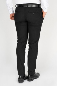 Pantaloni Barbati GAMA, Bumbac Elasticizat, Slim Fit, CHINO 0122 Negru C-2211 - Img 3