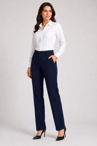 Pantaloni Dama KNOX din Stofa, P.2180 Bleumarin