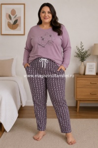 Pij.2250 LILLA, Pijama Dama Knox, EXTRA LARGE