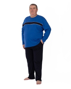 Pij.4138 Albastru Royal, Pijama Bărbați Knox, Marimi EXTRA LARGE