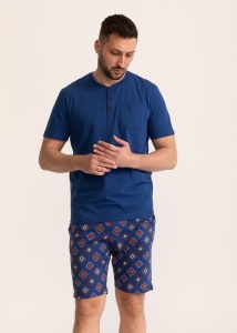 Pijama Barbati Soft&Seven by SOFIAMAN, Maneca Scurta, EMANUEL S31-049 Bleumarin - Img 5