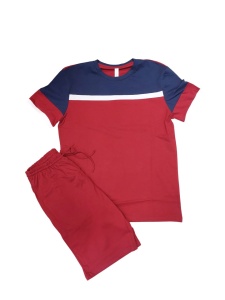 Pijama Barbati Soft&Seven by SOFIAMAN, Maneca Scurta, MILES S31-089 Bordo - Img 2