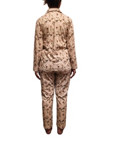 Pijama Dama Auritex cu Nastruri, Maneca Lunga ML 231-03 Bej Floral - Img 4